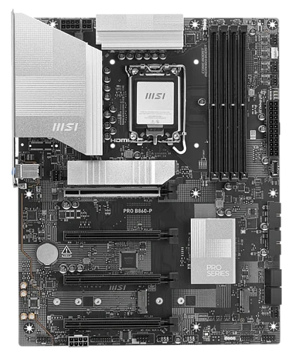 Материнская плата MSI PRO B860-P WIFI LGA1851 4xDDR5 4xSATA3 RAID 3xM.2 HDMI Type-C(Thunderbolt) DP ATX