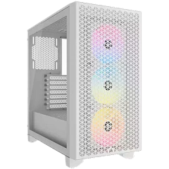 Corsair 3000D RGB Tempered Glass Mid-Tower, White