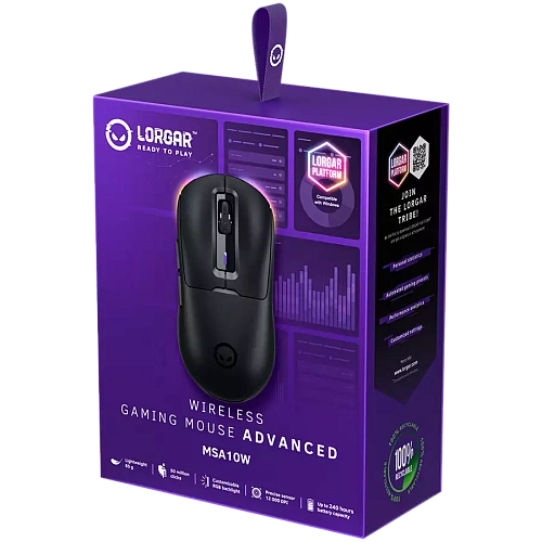 LORGAR MSA10W, Wireless Gaming Mouse Advanced, black
