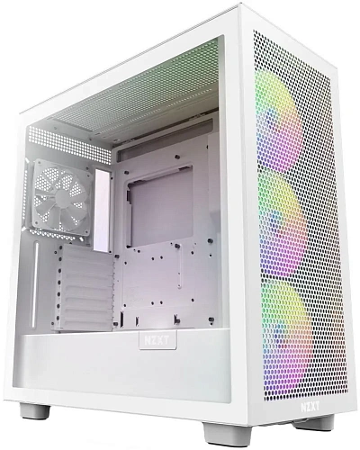Корпус NZXT H7 Flow RGB, Midi Tower, E-ATX, ATX, White, 2x3.5"/4х2.5", 2xUSB3.0, USB-C