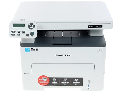Pantum M6700DW (копир, принтер, цв. сканер) (чб., A4, 30ppm, 128MB, 525MHz, 60-200 г/м2, 1200x1200 dpi, макс. 60т мес., двухсторонняя печать, GDI, USB 2.0, Ethernet 10/100, Wi-Fi, Scan to E-mail (PC, FTP), в комплекте стар.-й картридж на 1т отп.-ов + фото